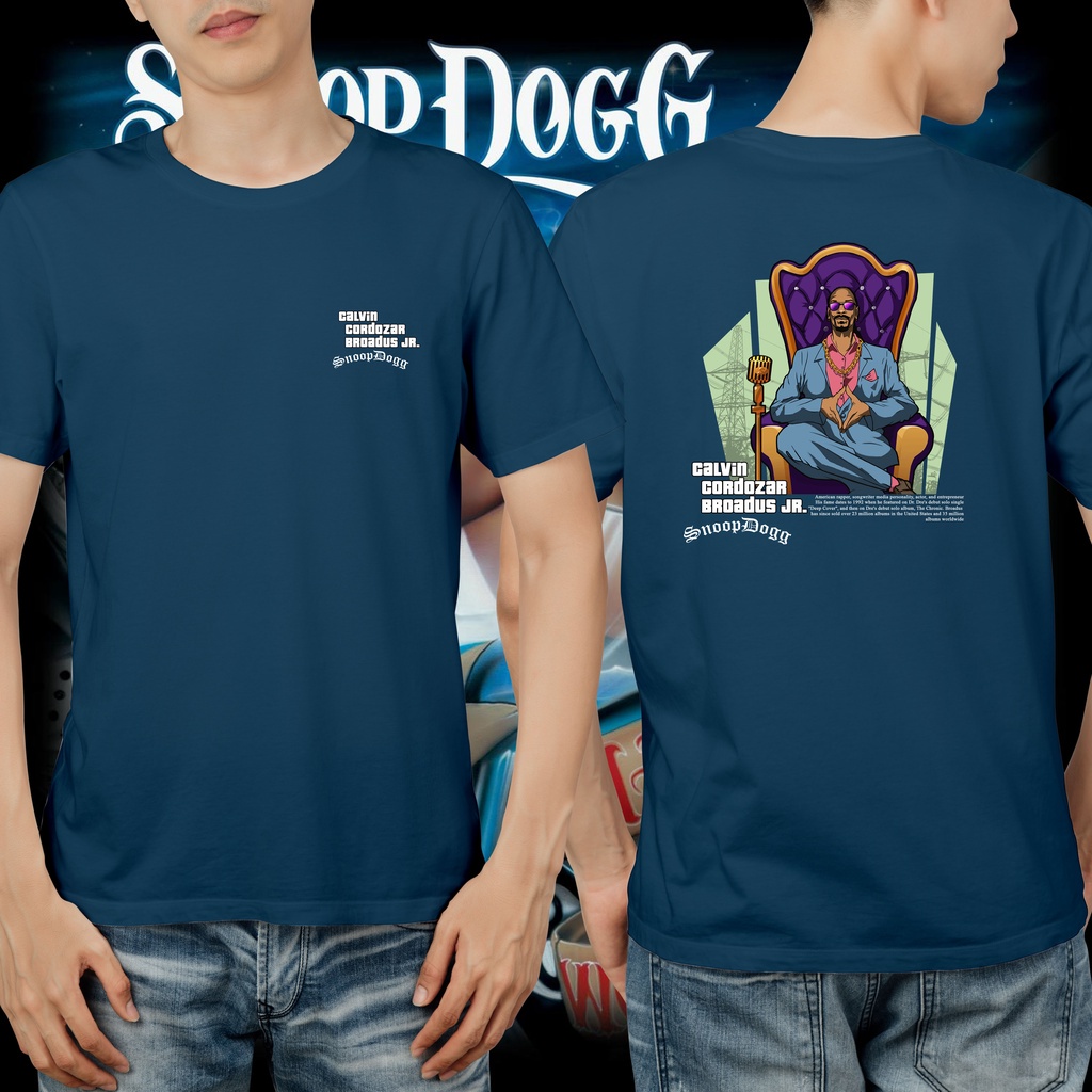 Áo Thun - Áo Thun Calvin Cordozar Broadus Jr snoop dog Màu Trắng Đen Chất Lượng Cao DA_001