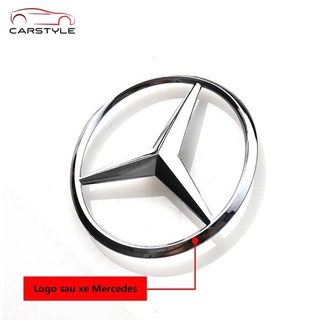 Logo biểu tượng sau xe Mercedes hình ngôi sao 3 cánh đường kính 90mm benz