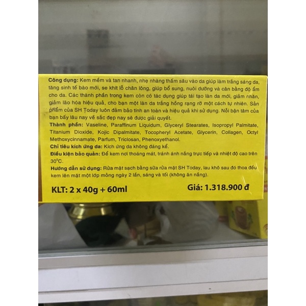 Sh today bộ 3 đẳng cấp víp dưỡng trắng da ngày và đêm