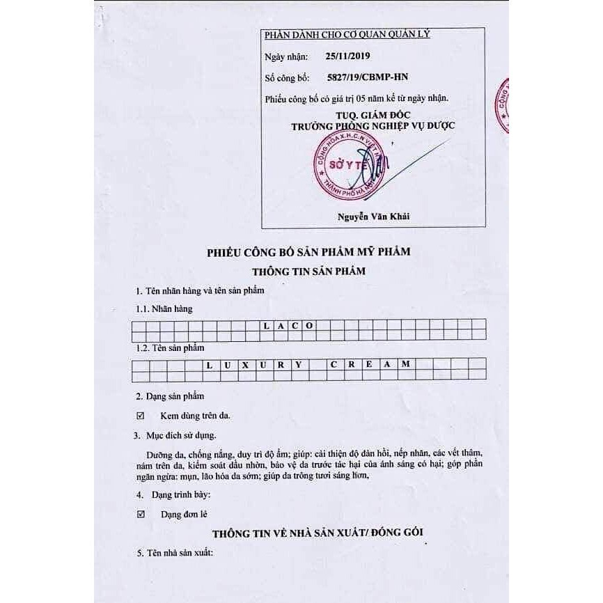 Kem dưỡng da Laco Luxury Cream, kem ngày chống nắng, bật tone da, làm mờ nám và chống lão hóa 30gram - LAVAHA SHOP | BigBuy360 - bigbuy360.vn