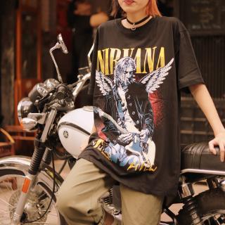 [Mã BUIS45K giảm 45k] Áo oversize Nirvana NTS 302 Kurt Cobain  Rock band tee: áo phông 100% cottong - hàng Thái Lan