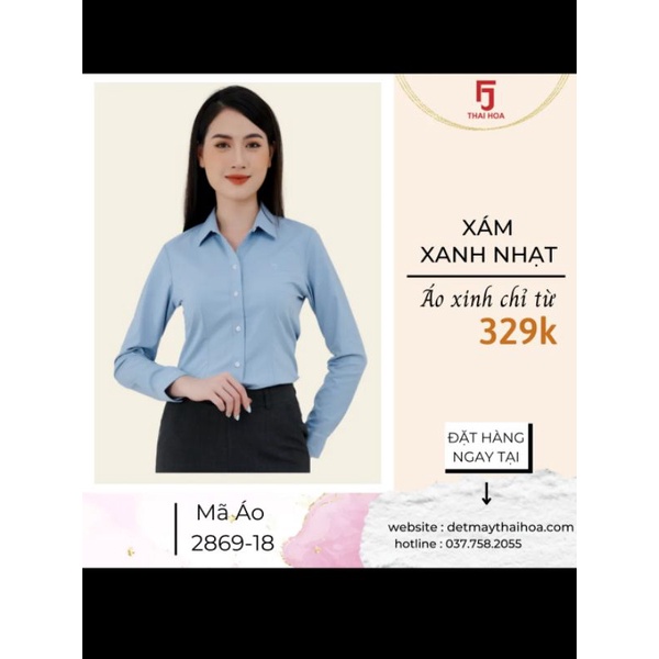Áo sơ mi Thái Hòa co giãn vải sợi tre mã 2869.