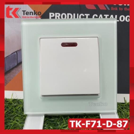 Công Tắc Công Suất Cao 20A Cho Bình Nóng Lạnh, Điều Hòa - Mặt Kính Màu Xanh Mint - Chính Hãng Tenko TK-F71-D-87