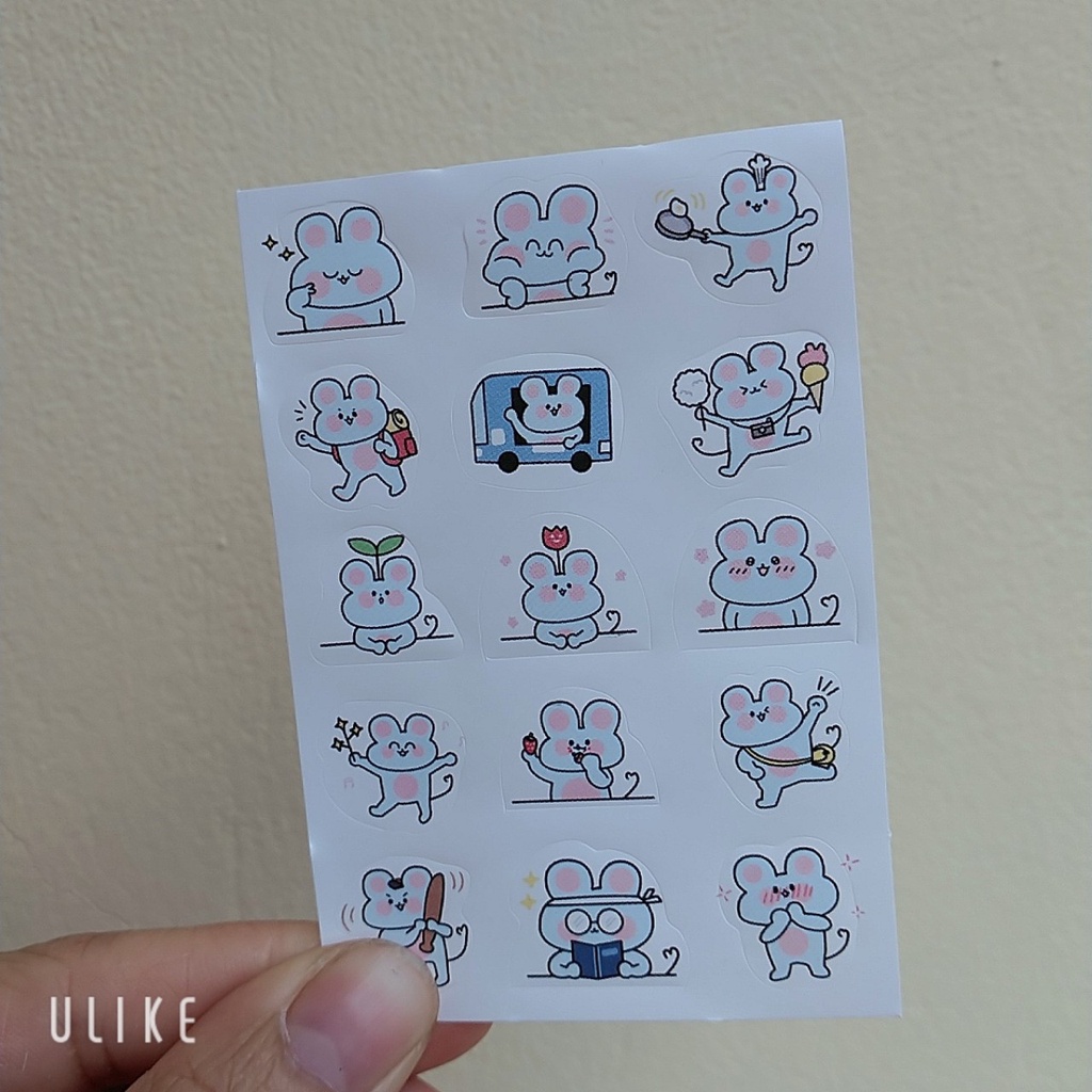 nhãn dán cho bé hình dán cute,Ticker dán tay hay sổ đi học cho bé rất đáng yêu_Binbonkids