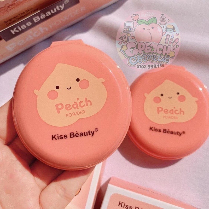 Phấn nén Đào kiềm dầu Kiss Beauty