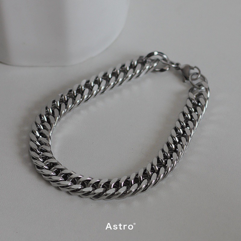 Vòng Tay Thép Titan Phong Cách Hip Hop Đơn Giản Thời Trang Cho Cặp Đôi