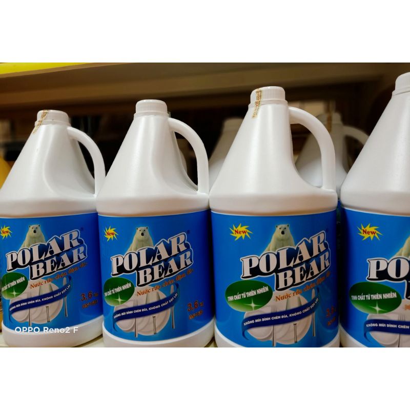 NƯỚC RỬA CHÉN POLAR BEAR HƯƠNG TỰ NHIÊN CAN 3,6KG