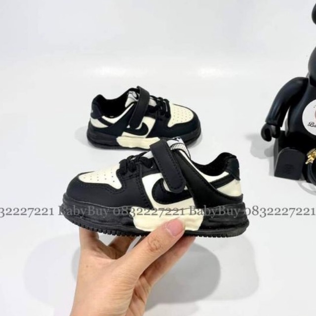 GIÀY THỂ THAO CHO BÉ , GIÀY SNEAKER BÉ TRAI BÉ GÁI ( NÂU VÀ ĐEN ĐẾ SÓNG)