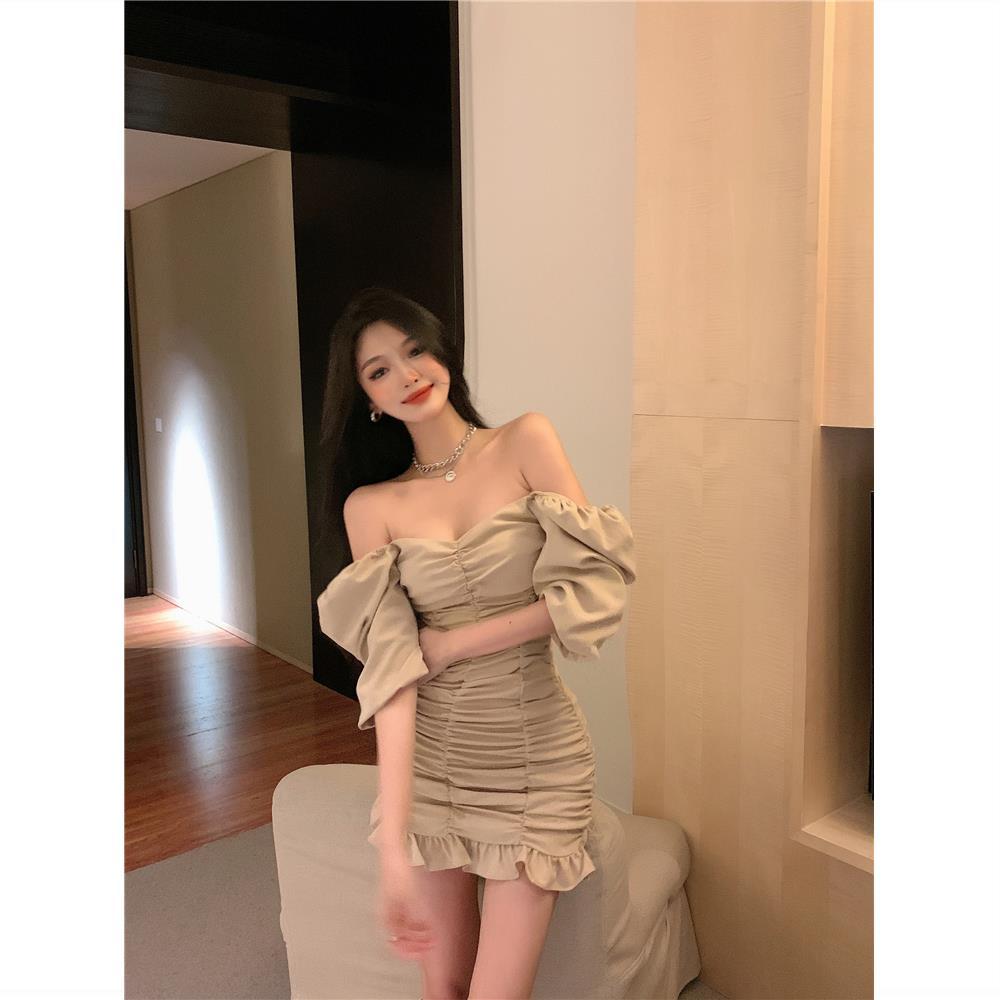 Đầm Trễ Vai Dáng Ôm Thời Trang Mùa Hè Gợi Cảm Cho Nữ