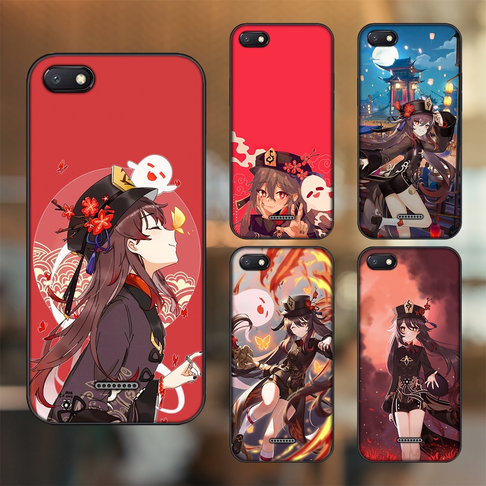 Ốp lưng Xiaomi Redmi 6A viền đen in hình Hutao Genshin Impact