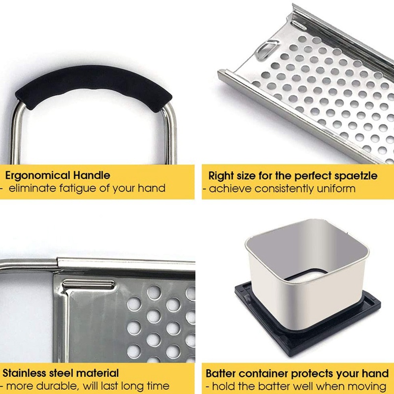 Dụng Cụ Làm Mì Sợi Bằng Thép Không Gỉ Với Tay Cầm Cao Su Thoải Mái