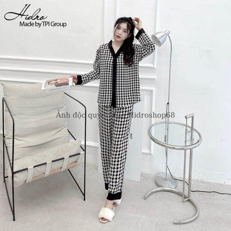 Bộ Ngủ Lụa Dài Tay Phối Viền hàng Thiết Kế Cao Cấp Chất Mềm Mịn | BigBuy360 - bigbuy360.vn