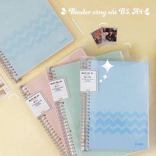 Sổ còng sắt Klong Binder khổ B5 A4 giấy 120gms 26 lỗ 160 trang