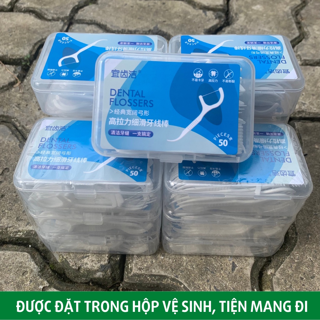 Tăm chỉ nha khoa Dental Floss tăm nhựa xỉa răng loại tốt Nhật Bản