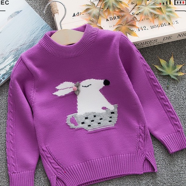 Áo len bé gái size 11 - 14 kg chất len siêu đẹp mềm mịn  [AL24]