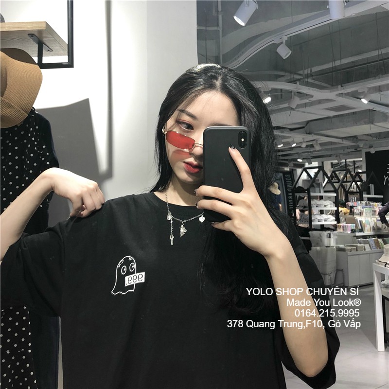 Áo Thun Tay Lỡ Unisex Form Rộng con ma 999