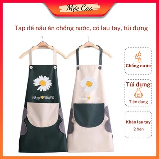 Tạp dề nail, tạp dề dễ thương đồng phục cho quán cafe, chống thấm nước phong cách Hàn Quốc