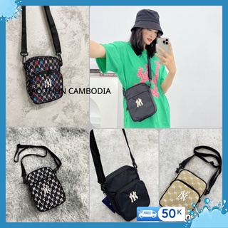 Túi đeo chéo phối logo nhiều màu b210 monogram rainbow mini bag black
