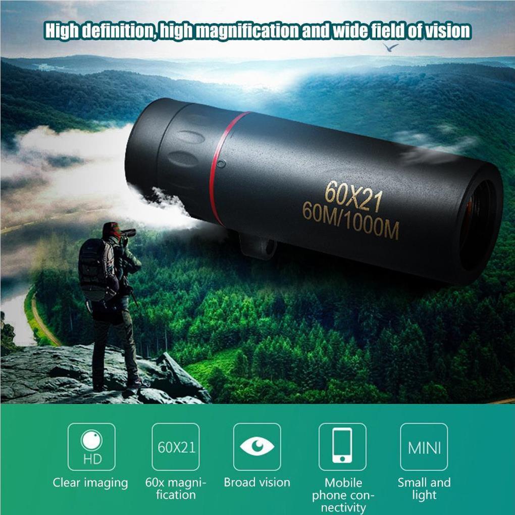 Ống Nhòm Một Mắt Mini Độ Nét Cao Có Thể Điều Chỉnh Phóng To Bền Bỉ Dành Cho Cắm Trại Ngoài