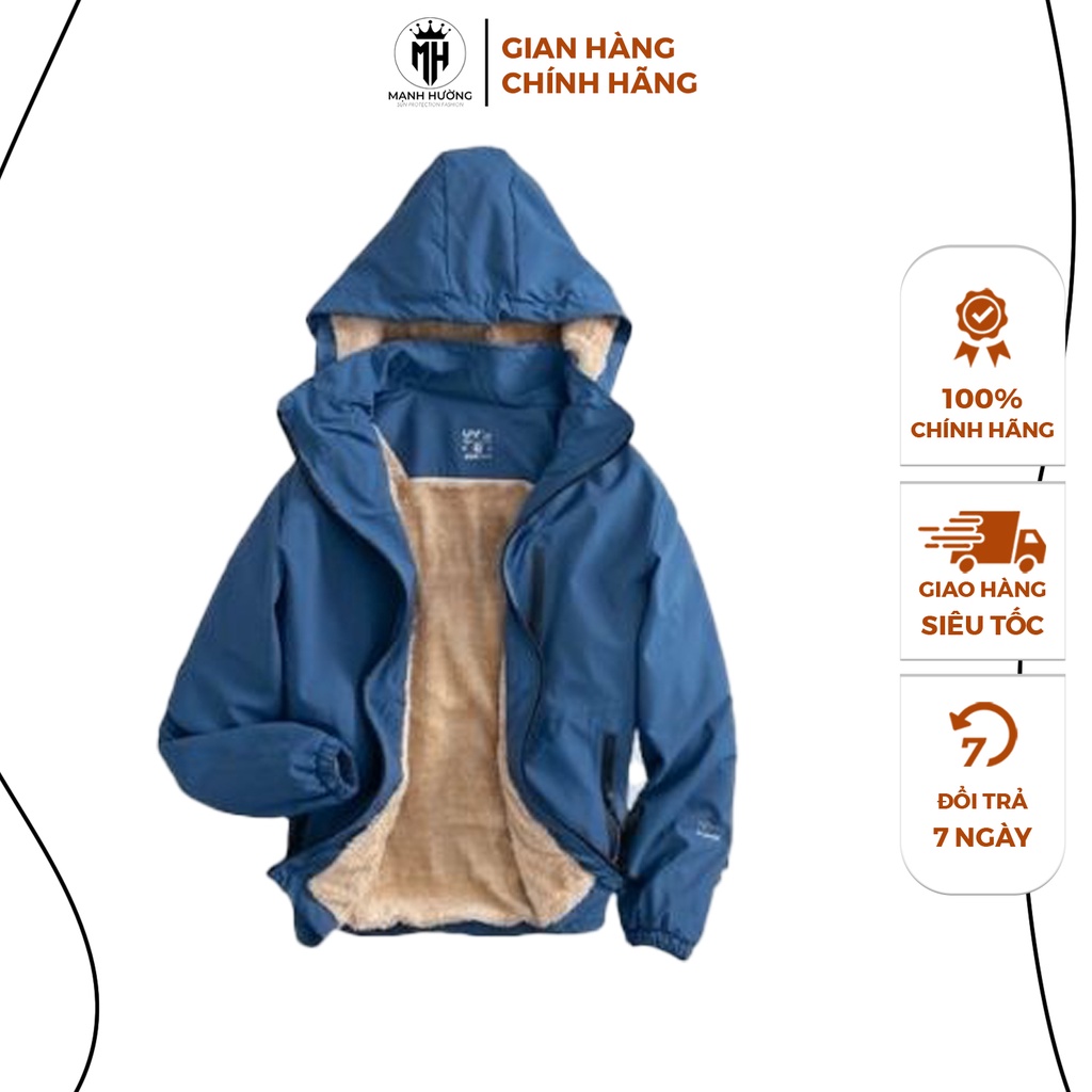 Áo Khoác Gió Lót Lông Cừu MẠNH HƯỜNG Dày Ấm - Vải Tráng Bạc Chống Nước