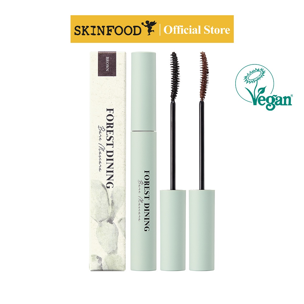 Mascara SKINFOOD dòng Forest Bare thuần chay không thấm nước 3 chiều và làm cong mi 6g màu đen nâu