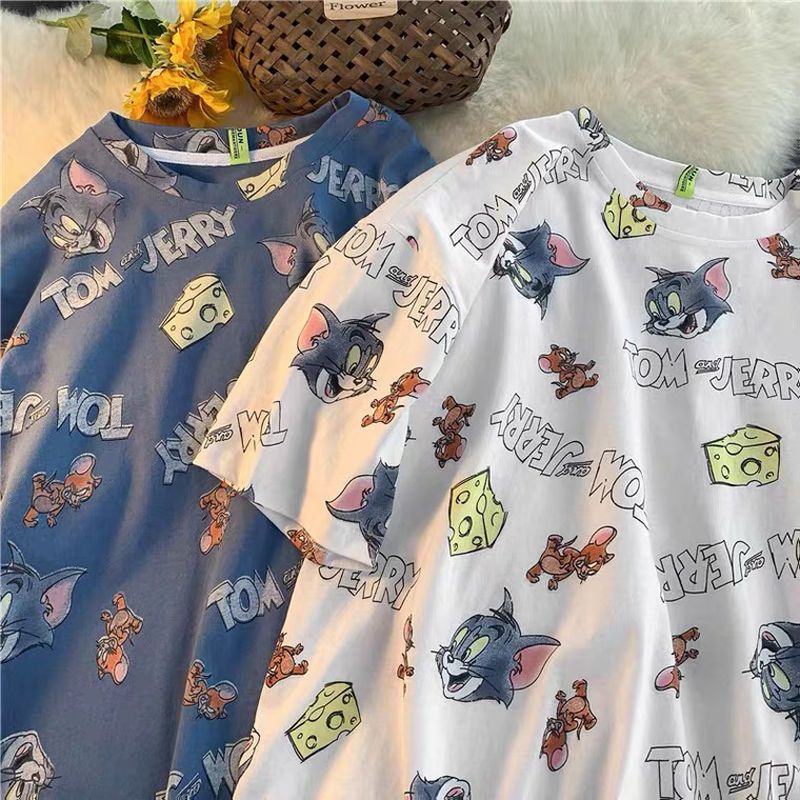 Áo Thun Tay Ngắn Dáng Rộng Thời Trang Mùa Hè 2022 Phong Cách Hàn Quốc Cho Nữ