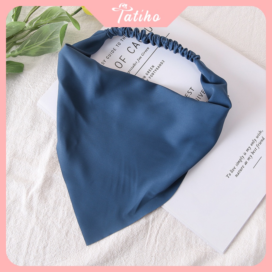 [Hàng Xịn, Giá Tốt]   Băng Đô Turban Unisex Vải Lụa Họa Tiết Trơn  Phong Cách Hàn Quốc Đơn Giản Hottrend - Mã BD009