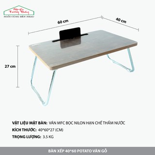Bàn xếp ngồi đất chống nước với khe để điện thoại| Bàn xếp sinh viên 40x60 cm | Bàn NGUYỄN TRƯỜNG THẮNG