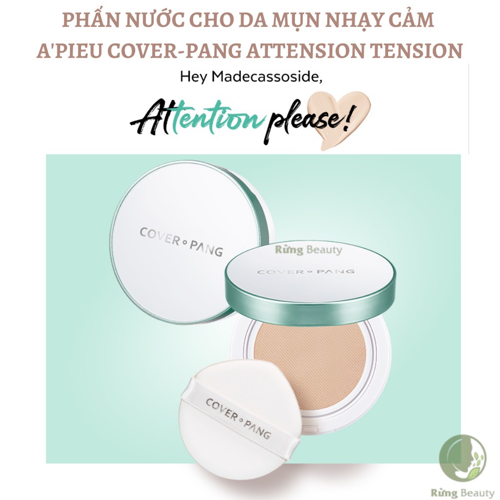 (DATE 03.2023) PHẤN NƯỚC CHO DA MỤN NHẠY CẢM A'PIEU COVER-PANG ATTENTION TENSION MADECASSOSIDE