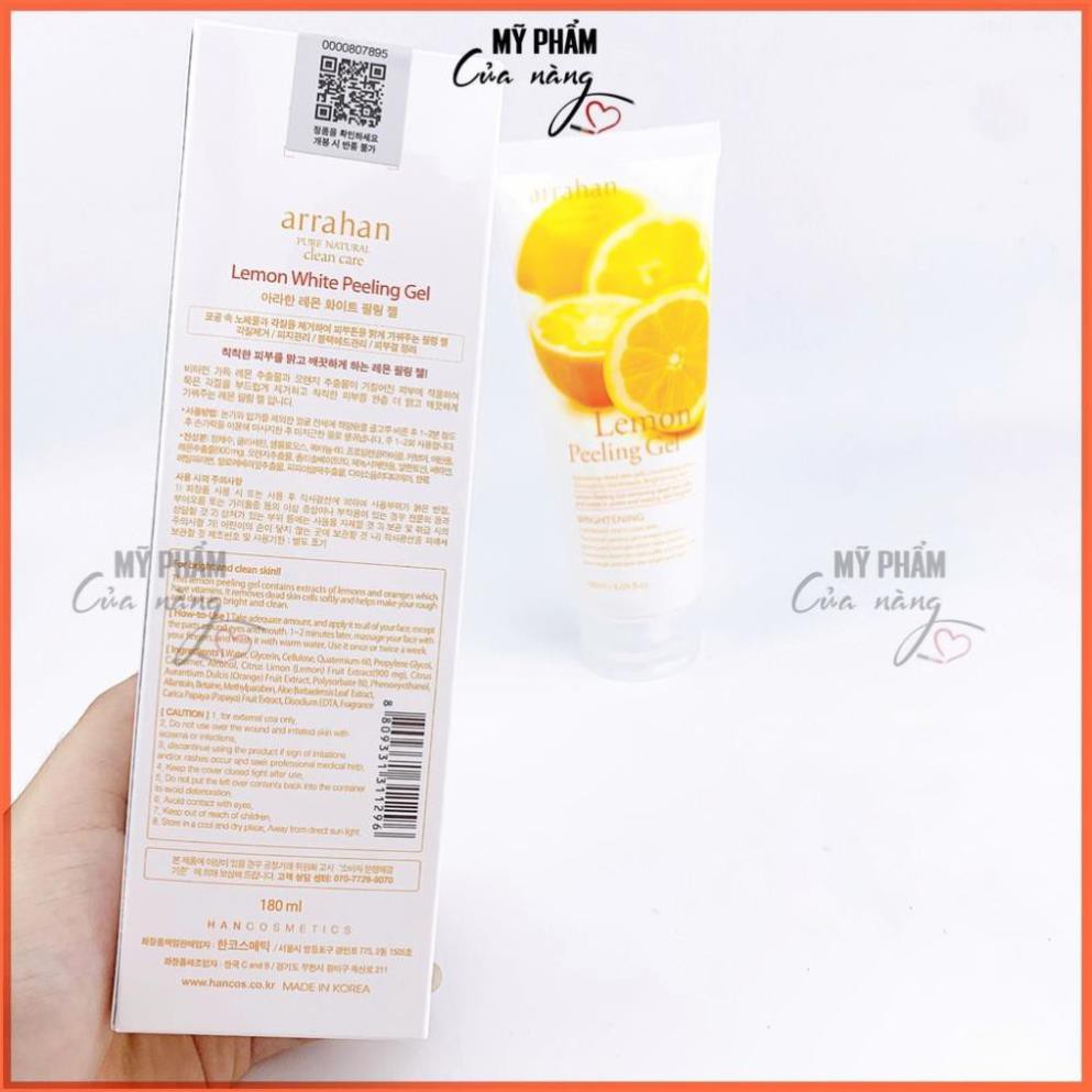 Tẩy da chết Arrahann Lemon Peeling Gel