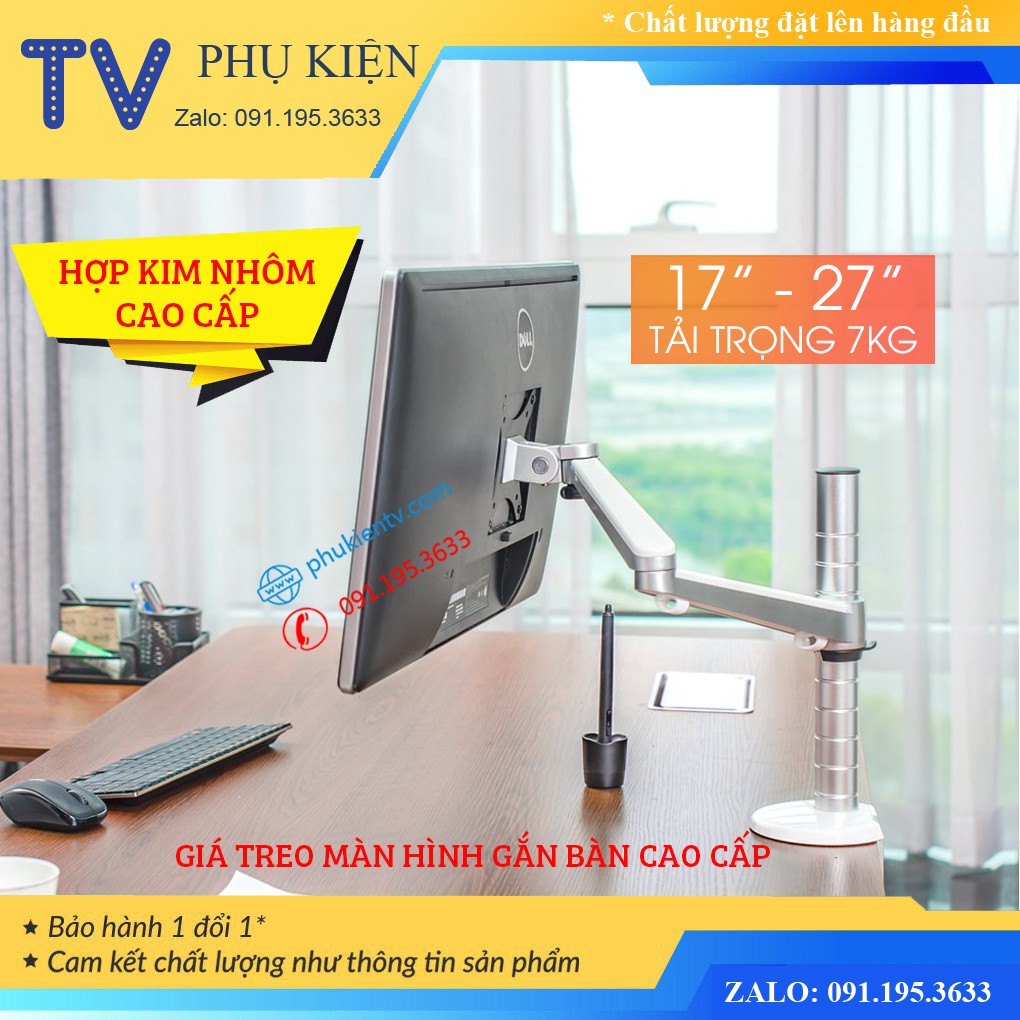 Giá Treo Màn Hình Máy Tính OA - 3S 17 - 27 inch / Tay Treo Màn Hình Gắn Bàn Hợp Kim Nhôm Cao Cấp