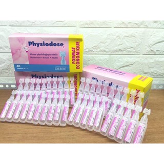 Nước muối sinh lý pháp phisiodose hồng 40 ống