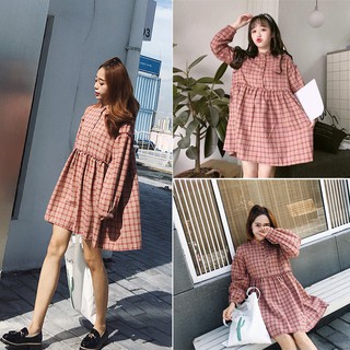 Nhập WAMS8 giảm 15%_ Váy babydoll kẻ caro