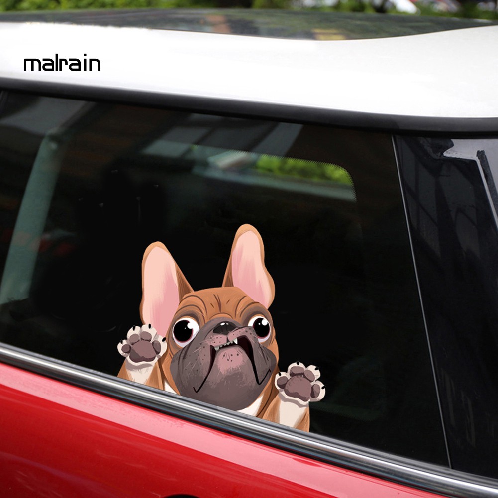 Decal Dán Trang Trí Hình Chú Chó 3d Đáng Yêu Cho Xe Hơi