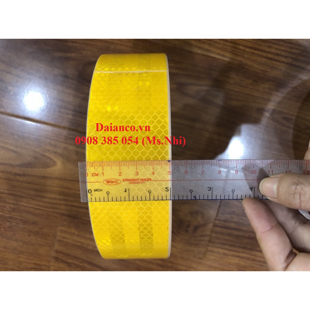 Cuộn băng keo phản quang tốt 3 màu lựa chọn- KT0.5x45m- Hình thật