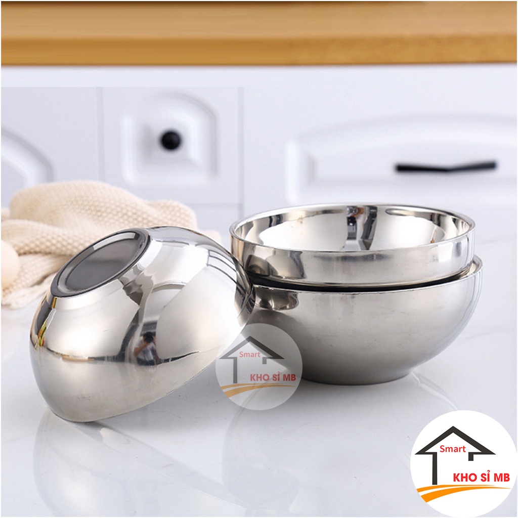 Bát inox 2 lớp chống nóng, chén inox, tô inox hoàng gia size 14cm kho sỉ mb