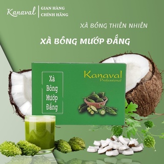 Xà bông thảo dược mướp đắng, kanaval 100g - xà bông handmade làm sạch da, giảm mụn lưng, trắng da mờ thâm