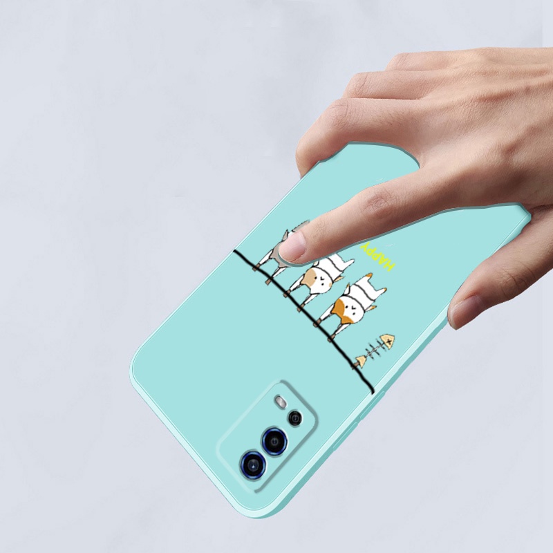 Ốp lưng OPPO A55 4g Ốp Điện Thoại Silicon Mềm Mịn Bảo Vệ Cho OPPO A55 4g LSMM01 viền vuông cute