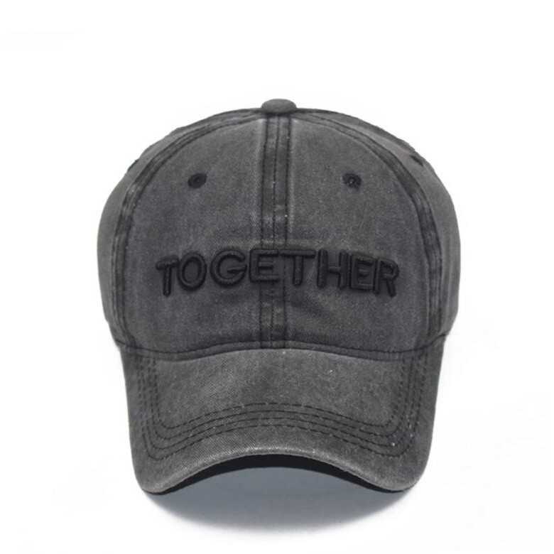 Mũ Lưỡi Trai Cotton Màu Trơn Thêu Chữ Together Thời Trang Cho Nam Nữ