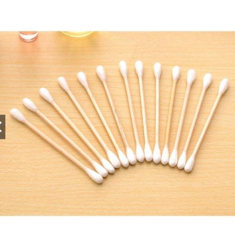 Lẻ 1 Gói Bông Tăm Gỗ 100 Cái Spa TMV