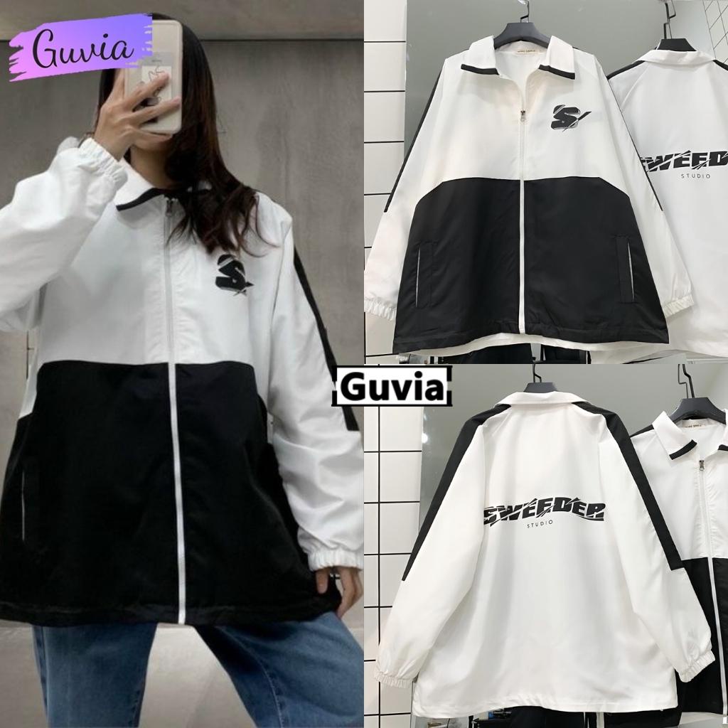 Áo Khoác Bomber Dù SWEEDER Nam Nữ Ulzzang Unisex Kiểu Form Rộng 2 Lớp Jacket GUVIA