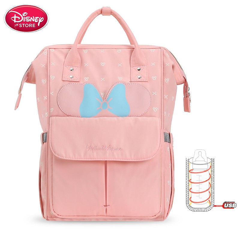 Túi đựng tã Disney cách nhiệt cao cấp M-PINK