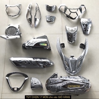 Chọn từng sản phẩm xe VISION 2021-2024, ốp nhựa crom xi hay vân carbon đen