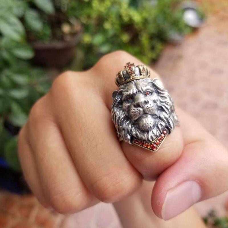 Nhẫn Hở Nam Họa Tiết Vua Sư Tử Simba Cổ Điển
