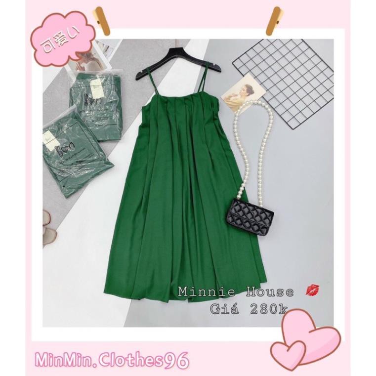 Đầm Maxi Hai Dây Xếp Li Dáng Xuông Dài Cực Xinh Ms110 ྇ ་