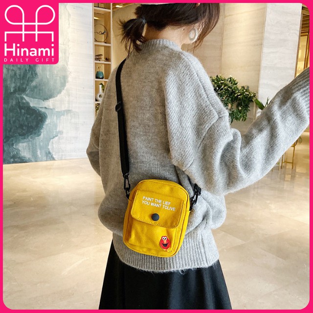 [New 2021] Túi Vải Đeo Chéo Nữ Canvas Tote Vải Bố To Nhỏ Mini Đi Học Đi Du Lịch Thời Trang Hàn Quốc Giá Rẻ Hinami