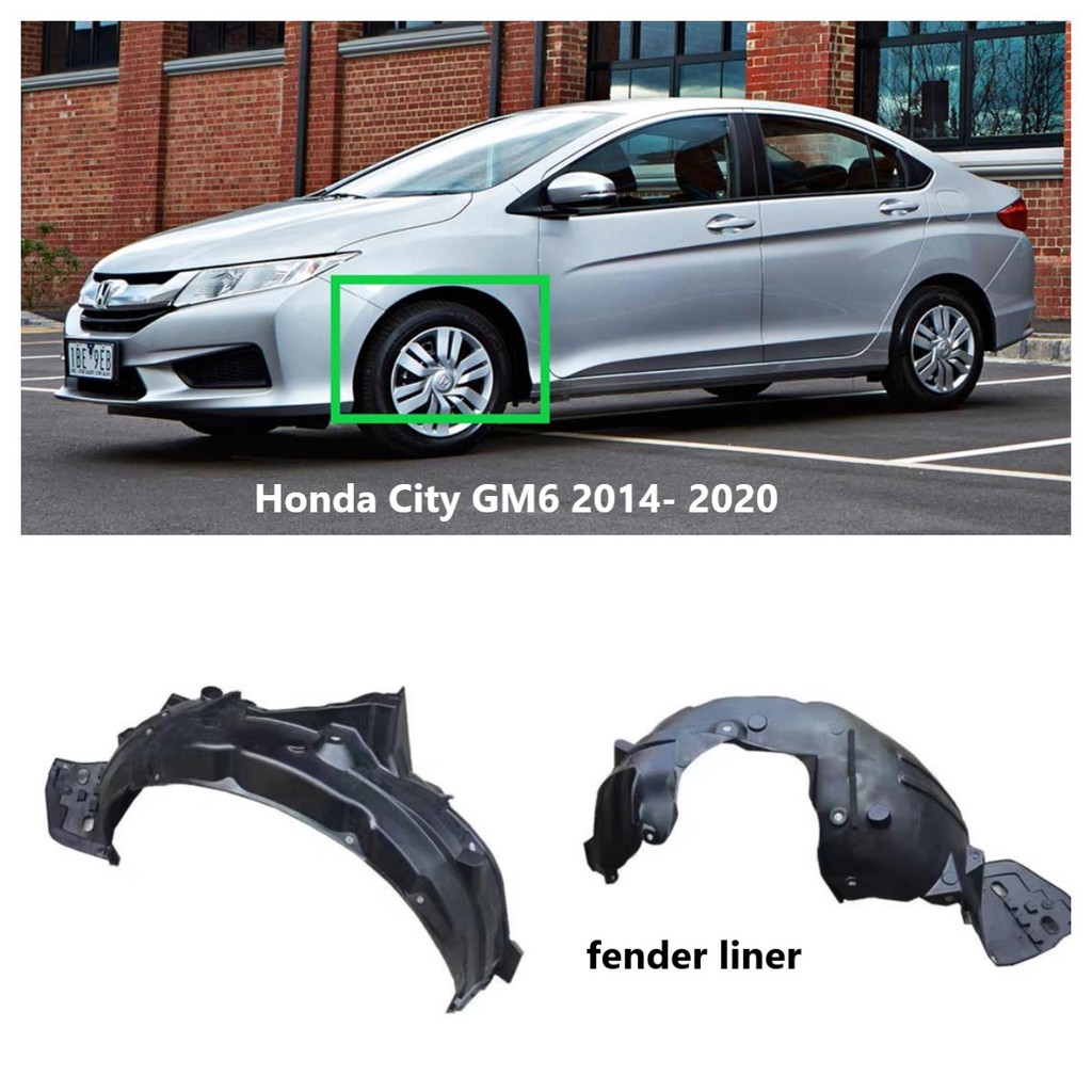 FENDER Tấm Chắn Bùn Phía Trước Bằng Nhựa Cho Xe Honda City Gm6 2014 2015 2016 2017 2018 2019 2020