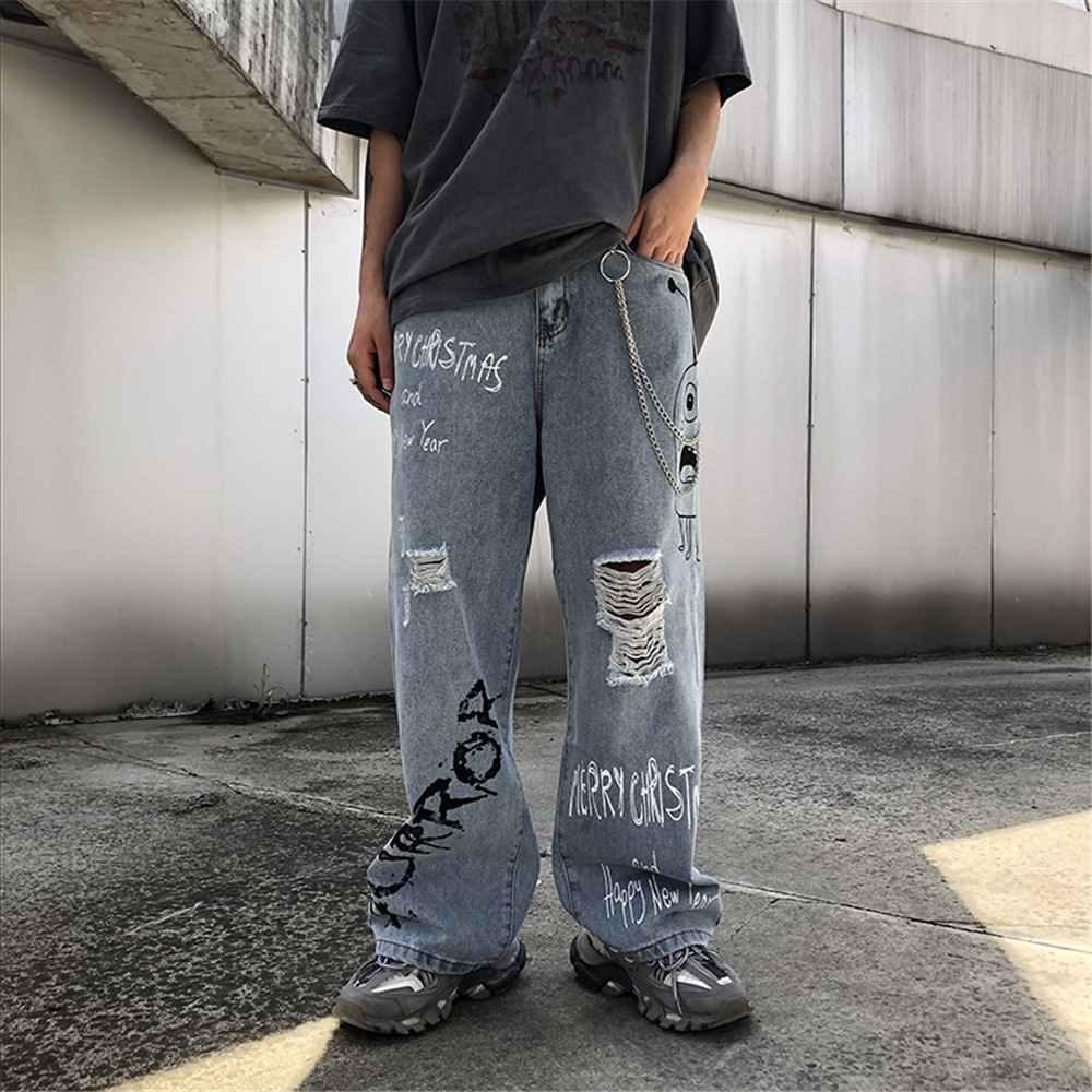 Dây mắt xích trang trí quần bằng kim loại phong cách Hip Hop cá tính