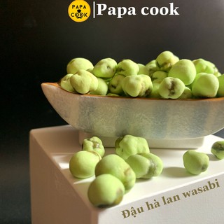 Đậu hà lan wasabi sấy giòn Papacook đồ ăn vặt Sài Gòn siêu ngon 200g