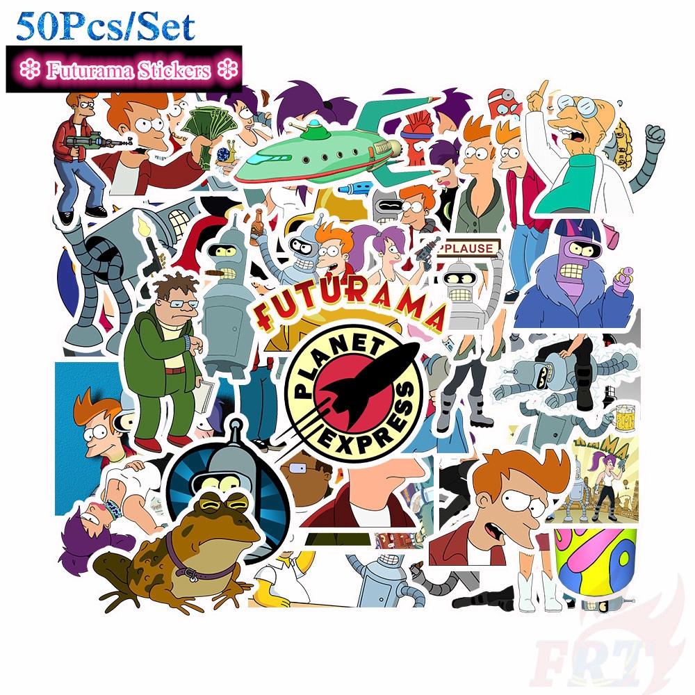 ❉ Futurama Giấy và decal dán tường ❉ 50Pcs/Set Cartoon Mixed Luggage Laptop Skateboard Doodle Stickers